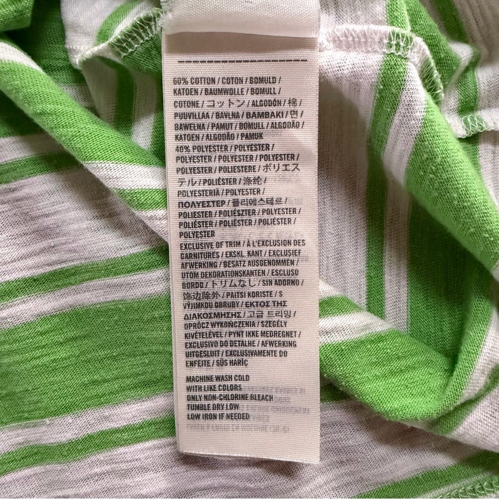 Y2K Abercrombie & Fitch Green Striped Preppy Tee Size XS - Picture 5 of 6